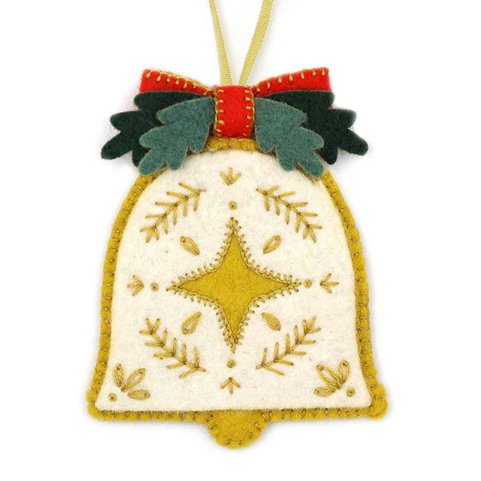 Hand Embroidered Felt Ornament Kit - Bell-Stitched Modern