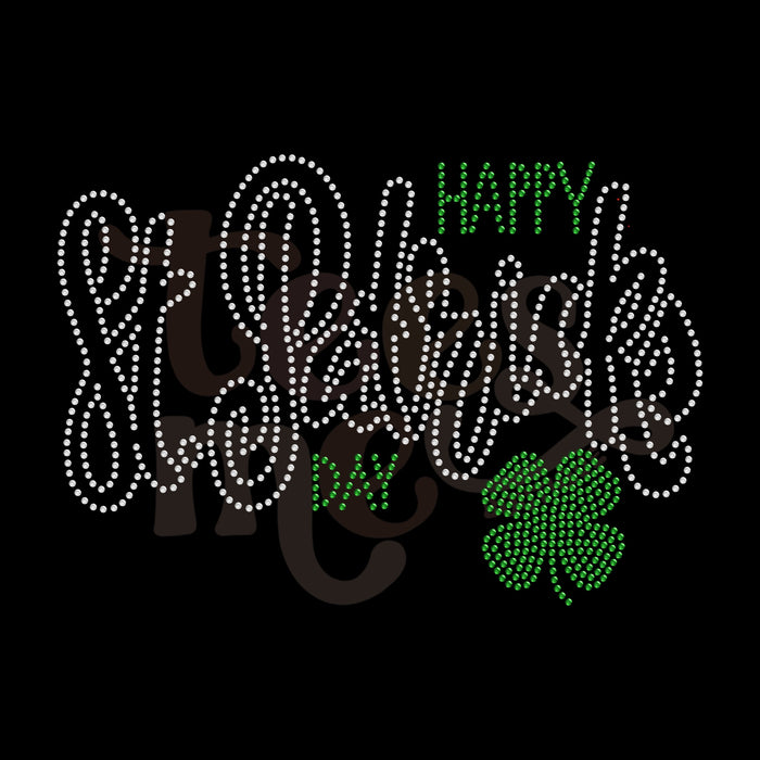 Happy St. Patrick's Day RHINESTONE TRANSFER