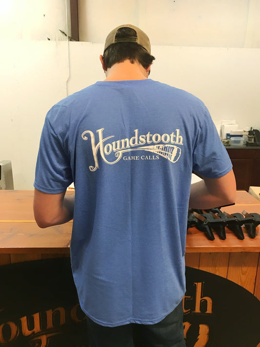 Heathered Blue Houndstooth Logo T-Shirt