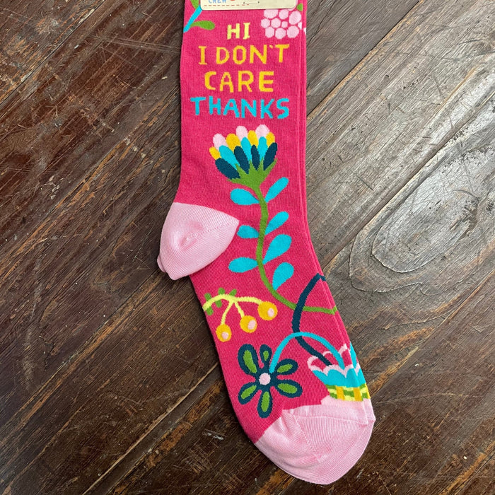 Hi. I Don't Care, Thanks Ladies Socks - Lyla's: Clothing & Gifts - Online and Rockwall Texas Boutique