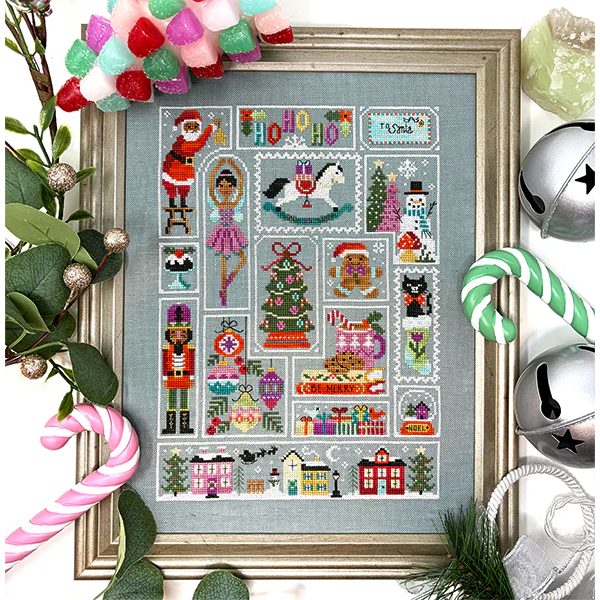 Ho Ho Holiday Cross Stitch Pattern-Stitched Modern