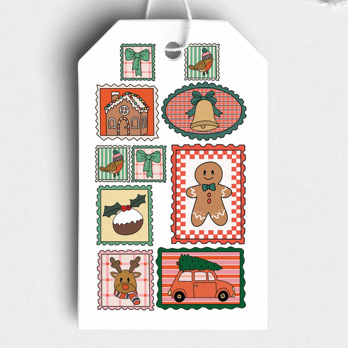 Holiday Stamps Gift Tags - Pack of 10