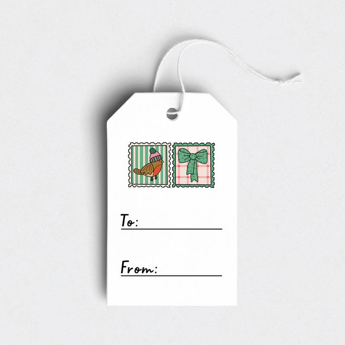 Holiday Stamps Gift Tags - Pack of 10