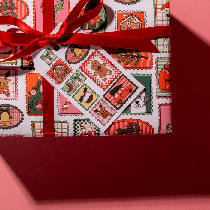 Holiday Stamps Gift Tags - Pack of 10