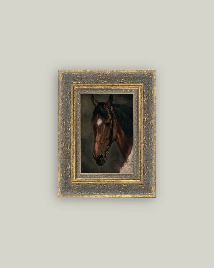 Horse Portrait Framed Antique Art (Various Sizes)