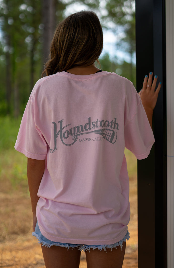 Houndsooth Pink Short Sleeve T-Shirt