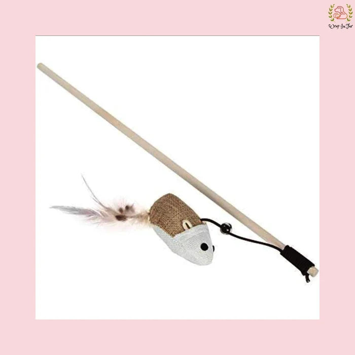 Interactive Cat Teaser Wand Toy with Mouse