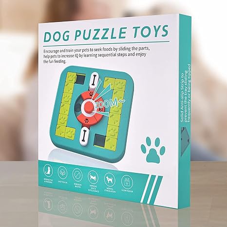 Interactive Dog & Cat Puzzle Toy with Squeaker & Treat Dispenser