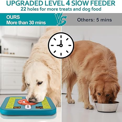 Interactive Dog & Cat Puzzle Toy with Squeaker & Treat Dispenser
