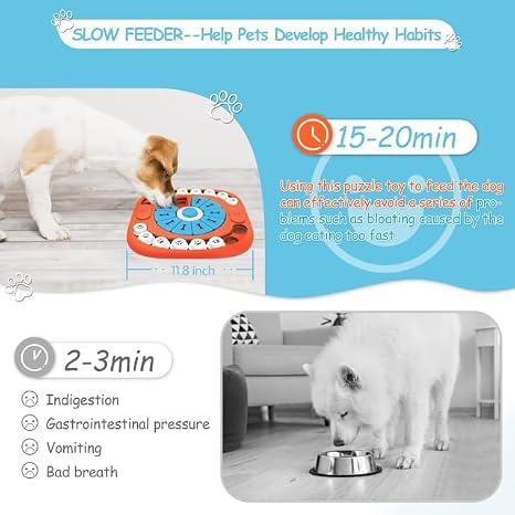 Interactive Dog Puzzle Toy Slow Feeder & Treat Dispenser