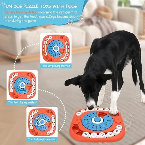 Interactive Dog Puzzle Toy Slow Feeder & Treat Dispenser