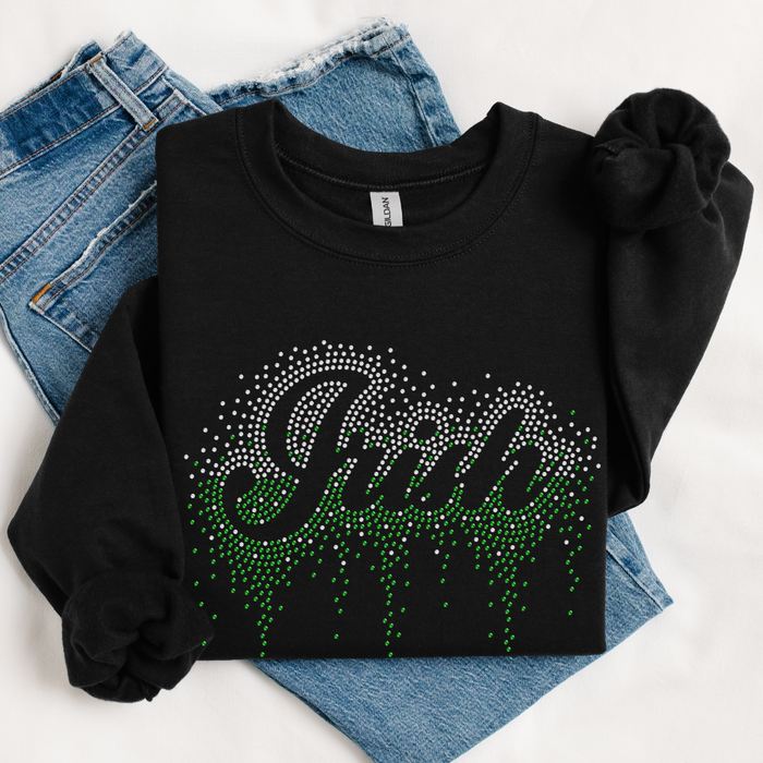 Irish Ombre Drip RHINESTONE TRANSFER