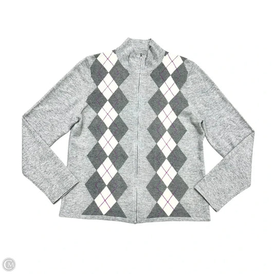 Jacket Cashmere By Charter Club In Grey, Size: L