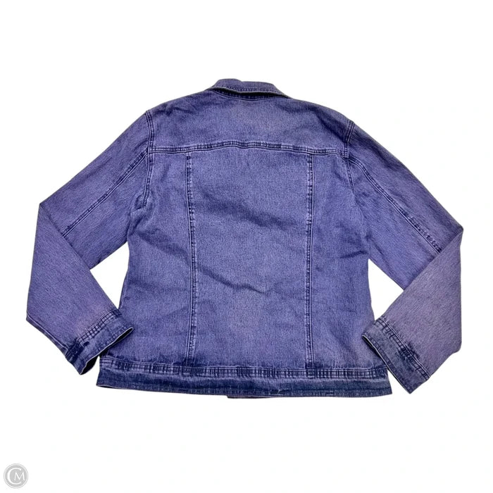 Jacket Denim By Dg2 In Purple Denim, Size: M