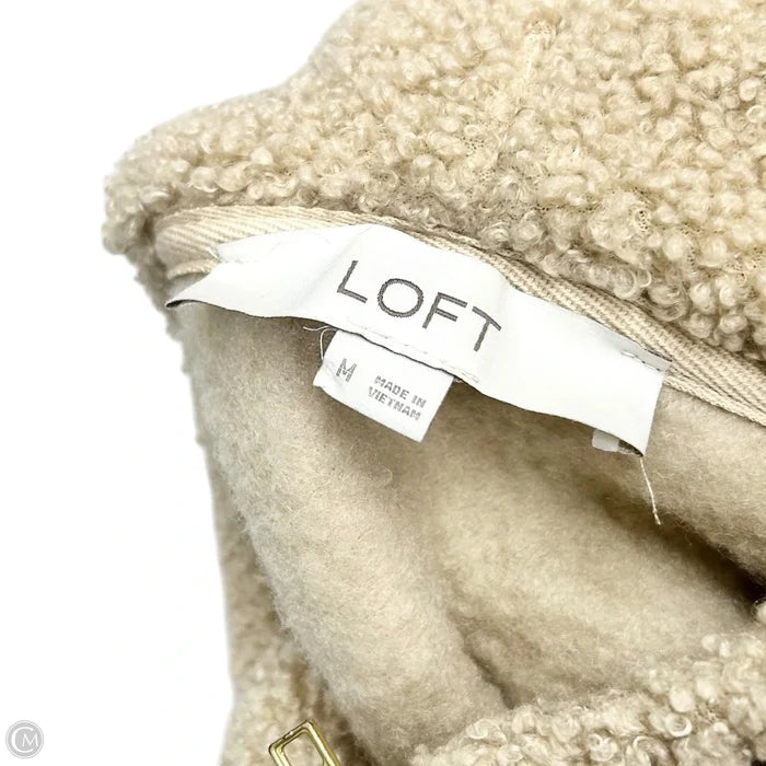 Jacket Faux Fur & Sherpa By Loft In Tan, Size: M