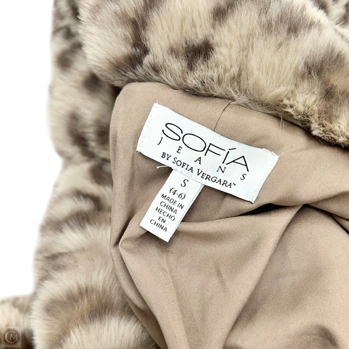 Jacket Faux Fur & Sherpa By Sofia By Sofia Vergara In Leopard Print, Size: S