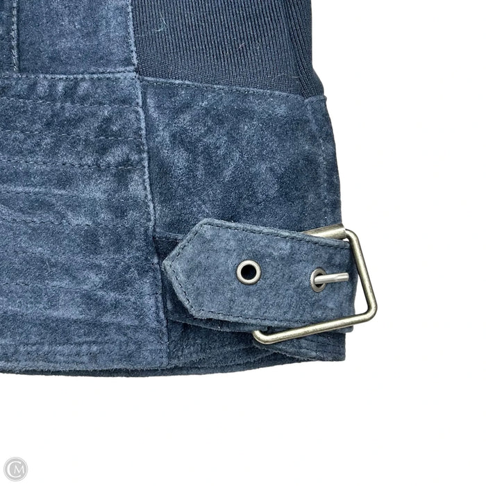 Jacket Moto By Lucky Brand In Blue, Size: S