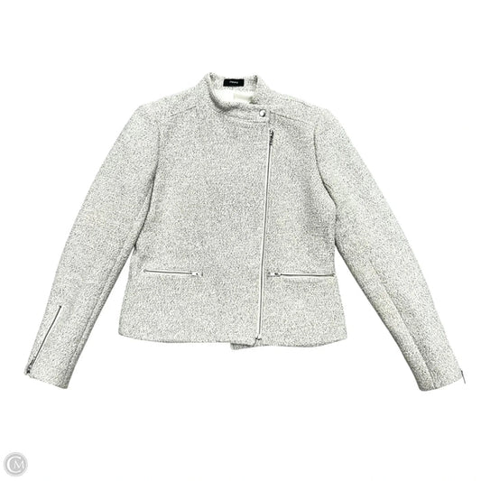 Jacket Moto By Theory In Cream, Size: L