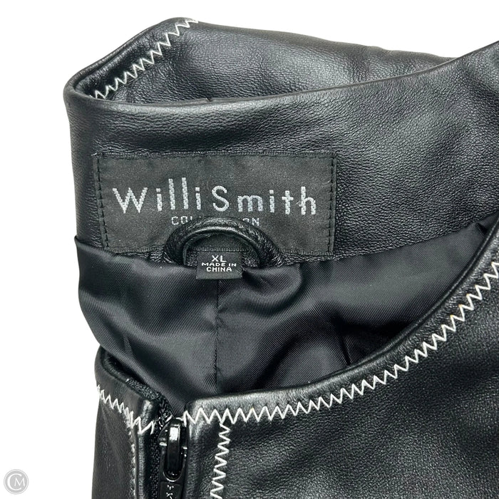 Jacket Moto Leather By Willi Smith In Black, Size: Xl