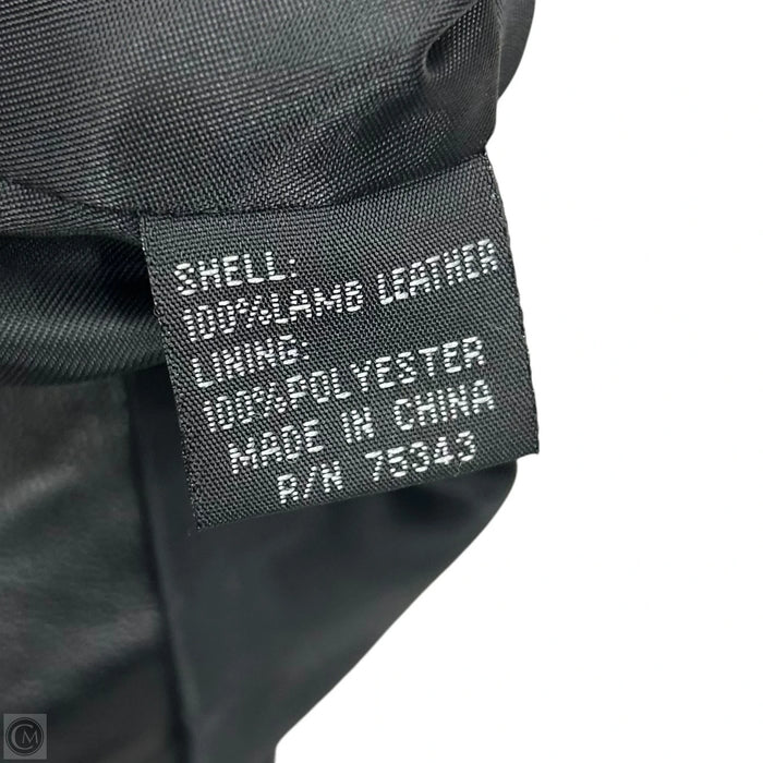 Jacket Moto Leather By Willi Smith In Black, Size: Xl