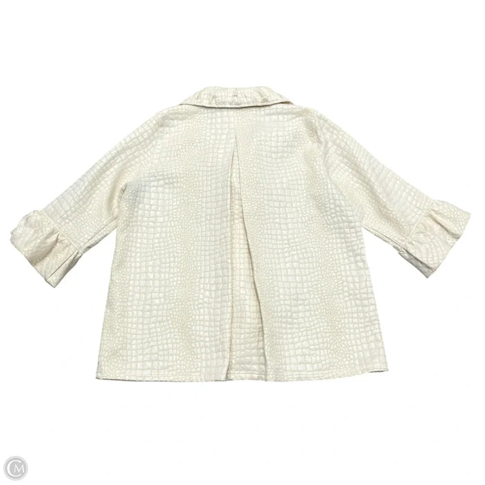 Jacket Other By Ali Miles In Cream & White, Size: Xl