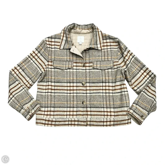 Jacket Other By Joie In Plaid Pattern, Size: L