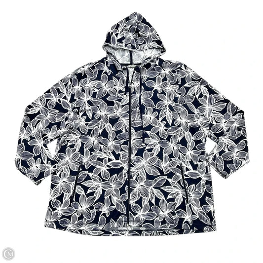 Jacket Other By Talbots In Blue & White, Size: 3x
