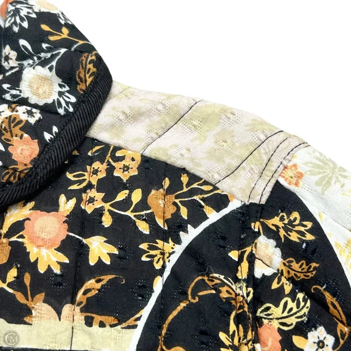 Jacket Shirt By Anthropologie In Black & Cream, Size: Xs
