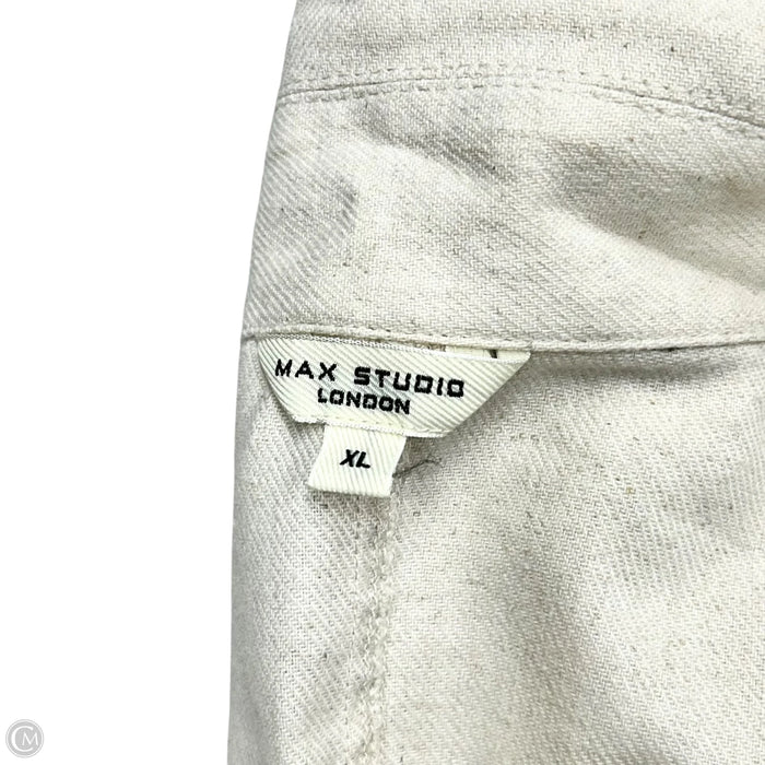 Jacket Shirt By Max Studio In Cream, Size: Xl