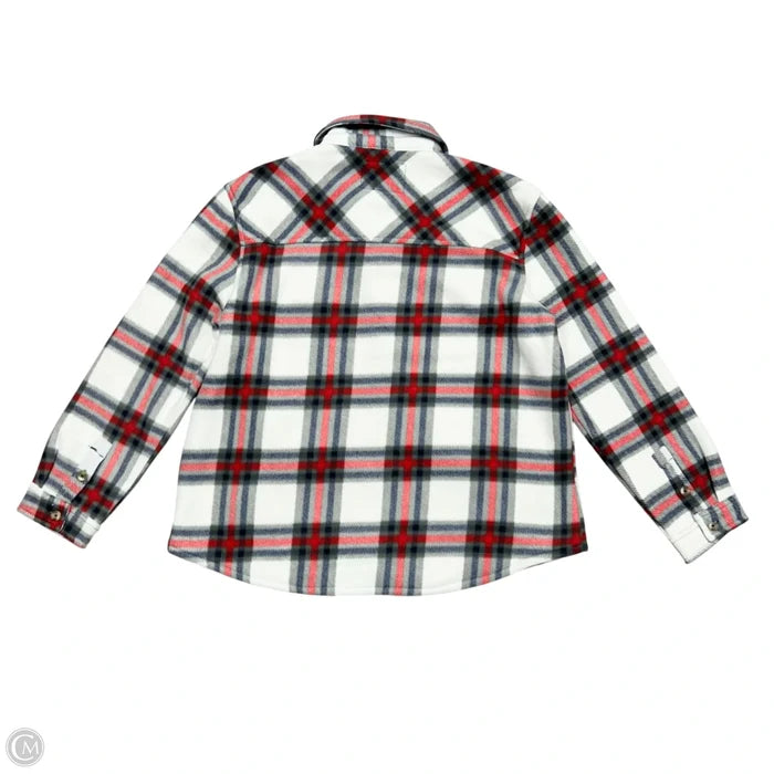 Jacket Shirt By Sage In Plaid Pattern, Size: Xl