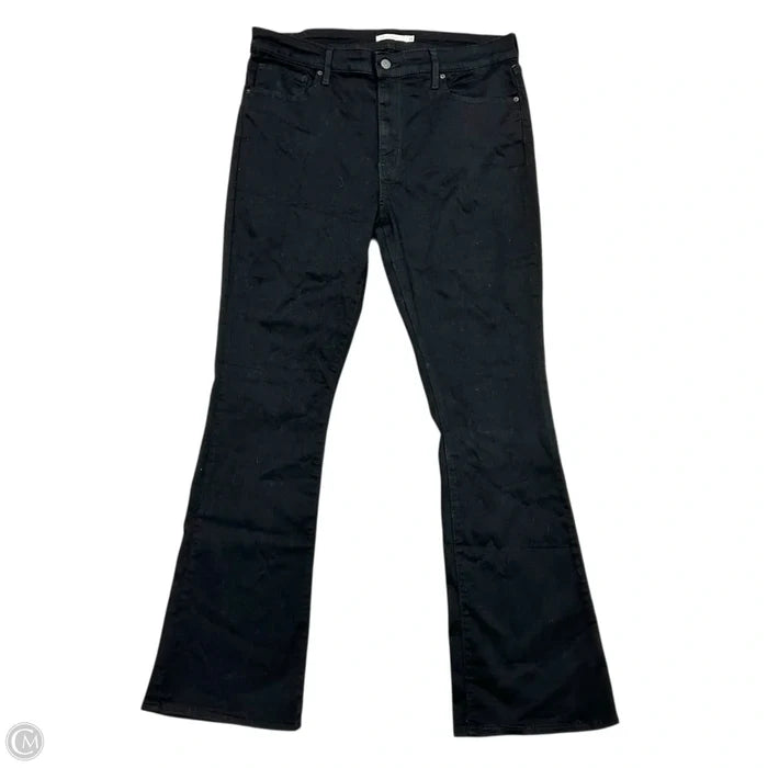 Jeans Boot Cut By Levis In Black Denim, Size: 18