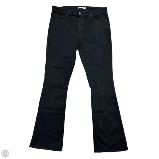 Jeans Boot Cut By Levis In Black Denim, Size: 18