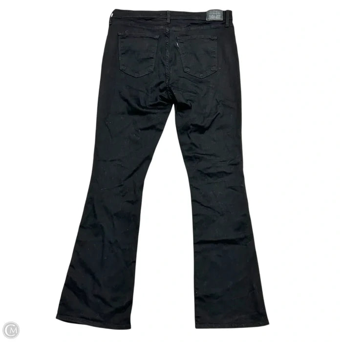 Jeans Boot Cut By Levis In Black Denim, Size: 18