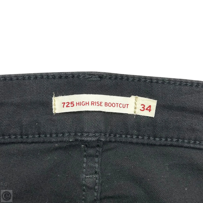 Jeans Boot Cut By Levis In Black Denim, Size: 18