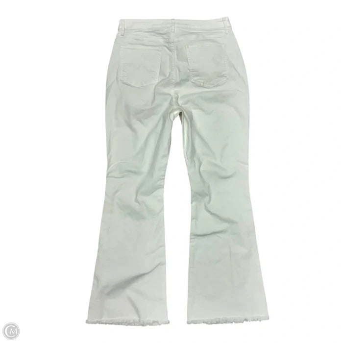 Jeans Boot Cut By Loft In White Denim, Size: 14