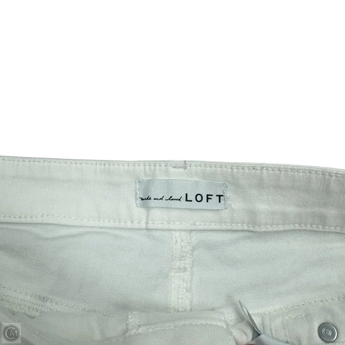 Jeans Boot Cut By Loft In White Denim, Size: 14