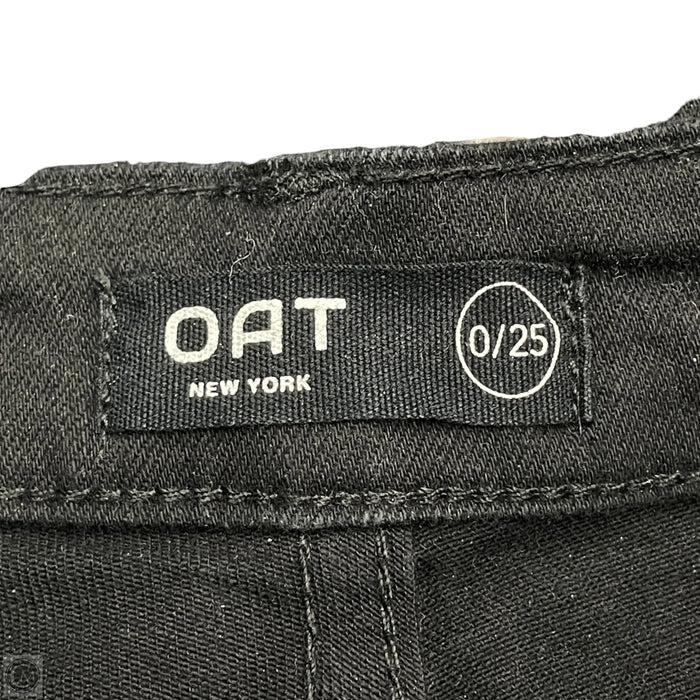 Jeans Cropped By Oat In Black Denim, Size: 0