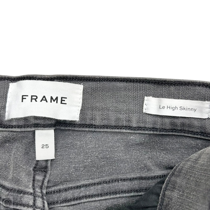 Jeans Skinny By Frame In Grey Denim, Size: 0
