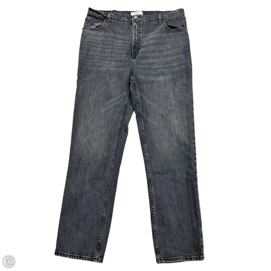 Jeans Straight By Abercrombie And Fitch In Black Denim, Size: 16