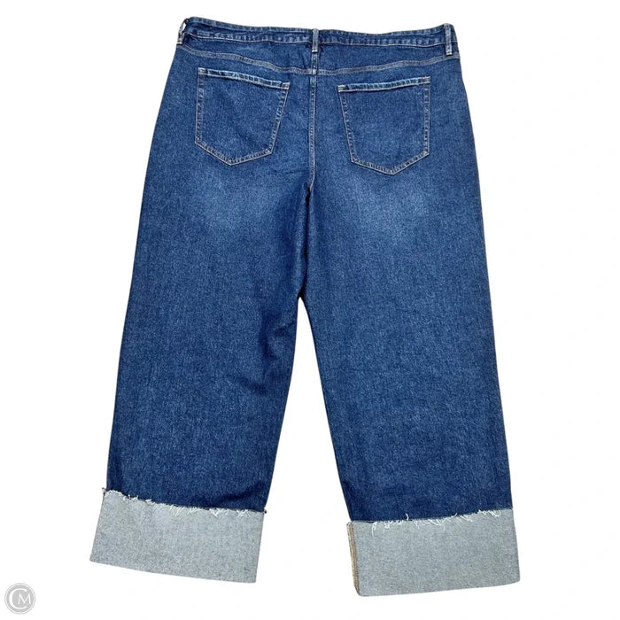 Jeans Straight By Ava & Viv In Blue Denim, Size: 22