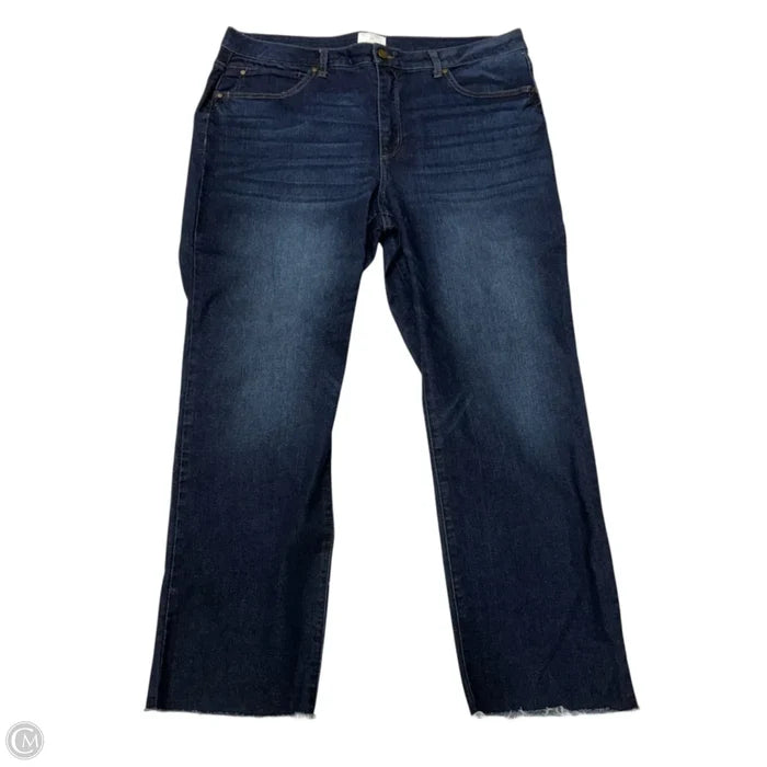 Jeans Straight By Caslon In Blue Denim, Size: 18