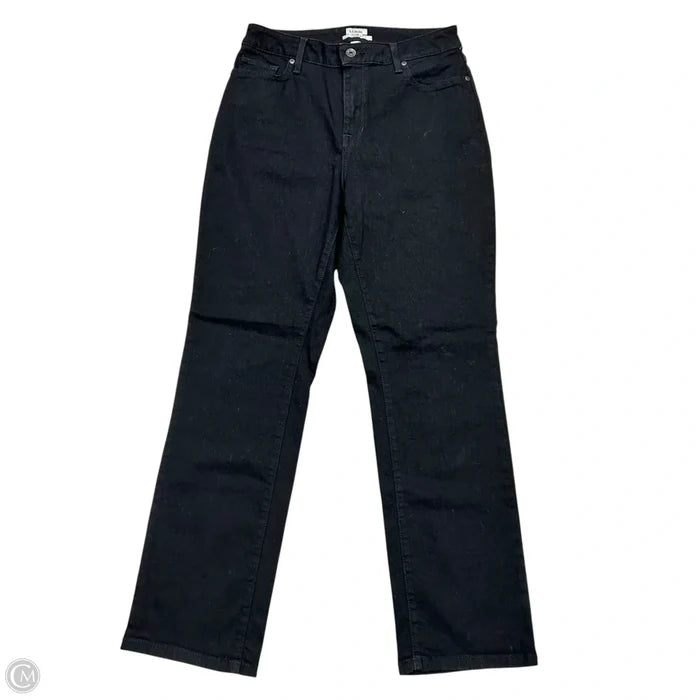 Jeans Straight By L.l. Bean In Black Denim, Size: 10