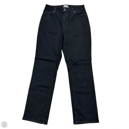 Jeans Straight By L.l. Bean In Black Denim, Size: 10