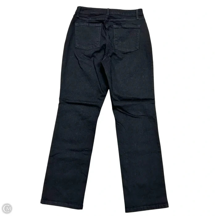 Jeans Straight By L.l. Bean In Black Denim, Size: 10
