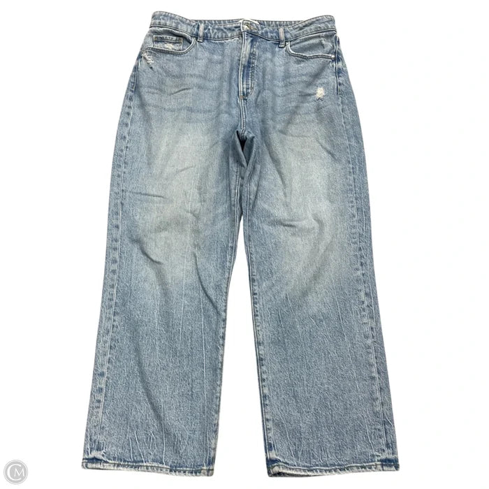 Jeans Straight By Loft In Blue Denim, Size: 14