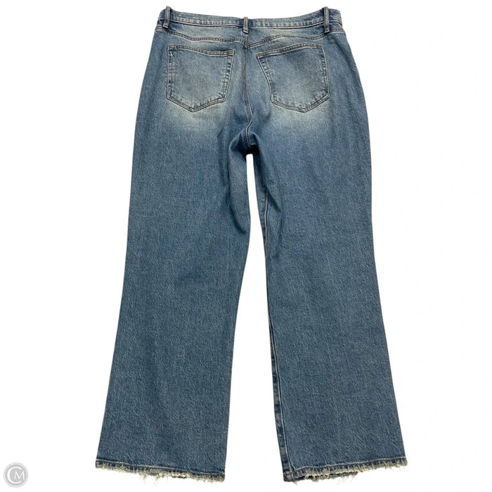 Jeans Straight By Loft In Blue Denim, Size: 14
