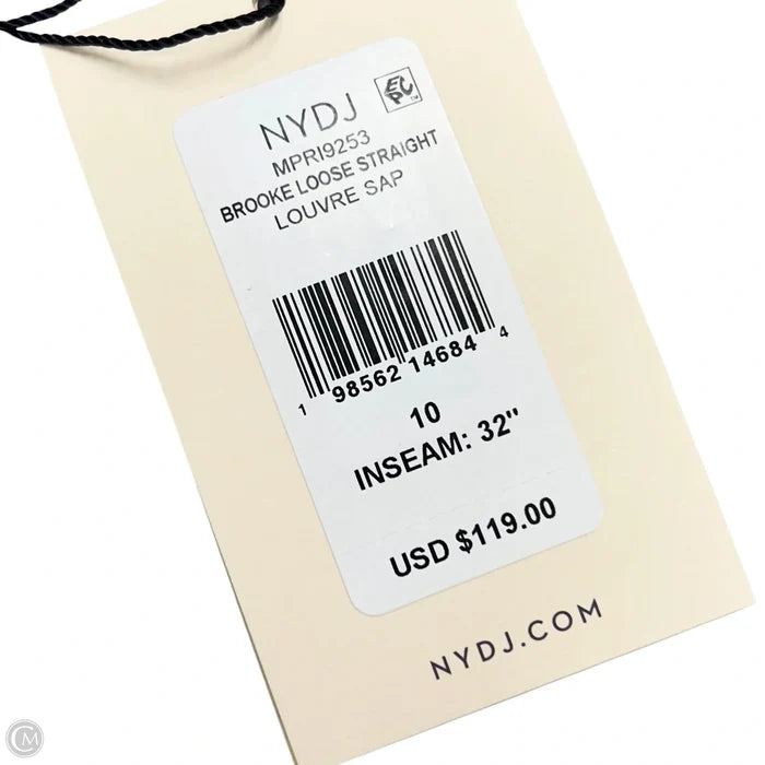 Jeans Straight By Not Your Daughters Jeans In Blue Denim, Size: 10