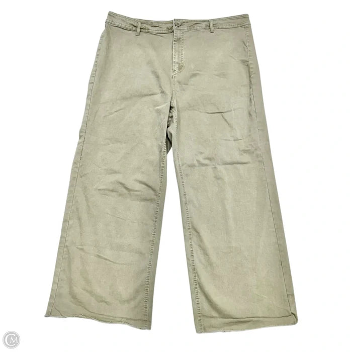 Jeans Straight By Oat In Green, Size: 22