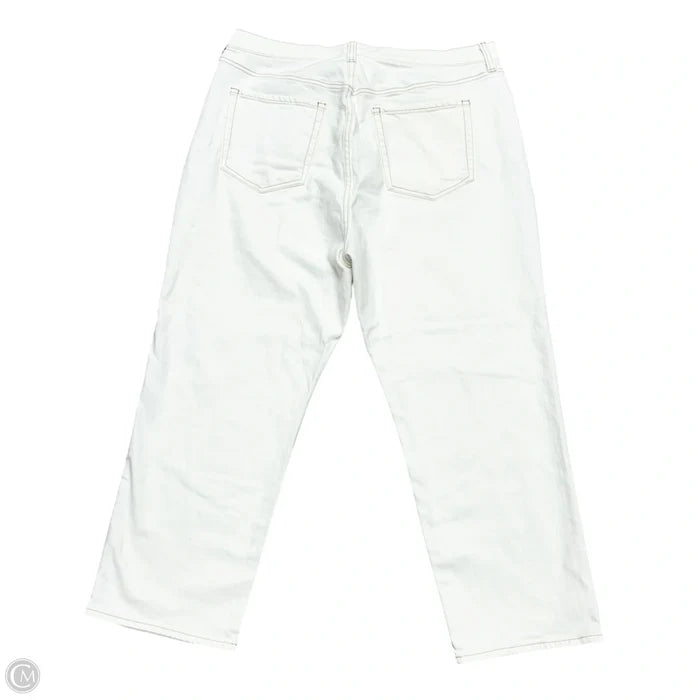 Jeans Straight By Torrid In White Denim, Size: 14