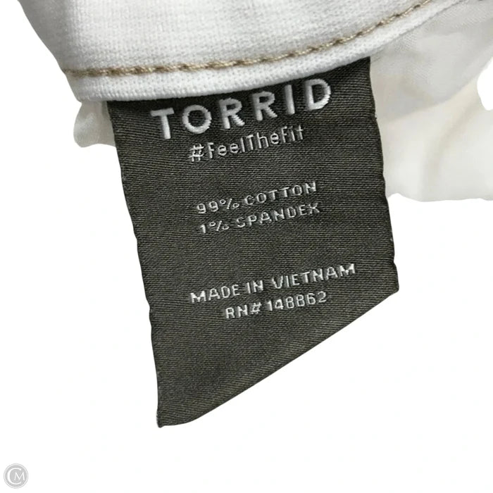 Jeans Straight By Torrid In White Denim, Size: 14